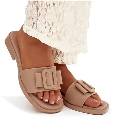 Produktbild von Damenturnschuhe mit flachem Absatz mit Schnalle beigen Melivra 38