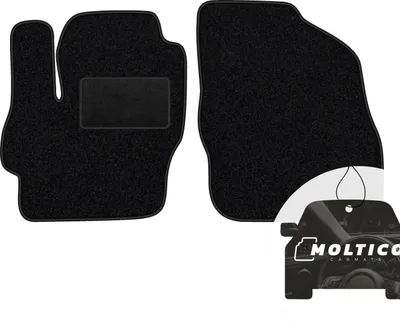 Produktbild von moto-MOLTICO Vorne Fußmatten Auto Velours Autoteppiche Schwarz Automatten Set 2-teilig passend für Mazda 3 II 2009-2013