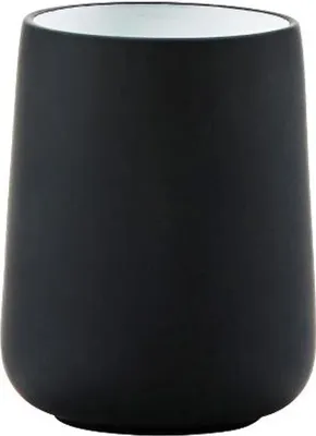 Produktbild von ZONE Zahnbürstenbecher NOVA Schwarz | Keramik mit Soft-Touch