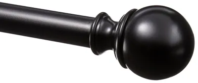Productafbeelding van A. Basis: Uittrekbare gordijnstang met kogeluiteinden, 19 mm diameter, 183