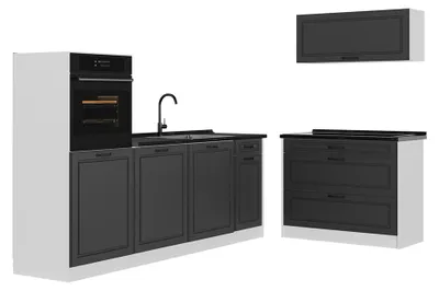 Imagen del producto de Mueble de cocina Vicco R-Line Antracita casa de campo/Blanco 220 cm encimera Antracita, Model 68138