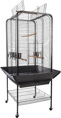 Produktbild von Flamingo Vogelkäfig – Voliere Vögel – Paullie Antrazit – 80×80×151,5 cm – 4 Sitz