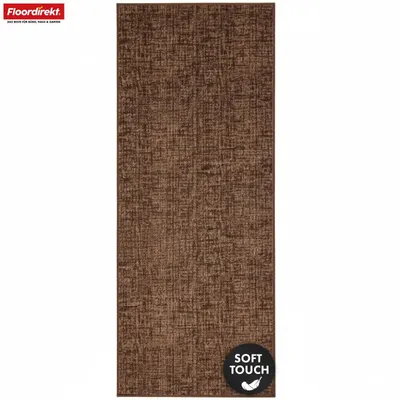 Produktbild von Floordirekt Teppichläufer Tessaro, rutschfester Flur- & Küchenläufer, pflegeleicht, langlebig & strapazierfähig, moderner Läufer, Braun, 80x350 cm