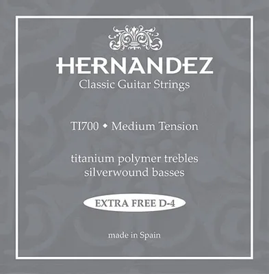 Produktbild von Hernandez TI700 Titanium, medium mit 2x d4 Saite