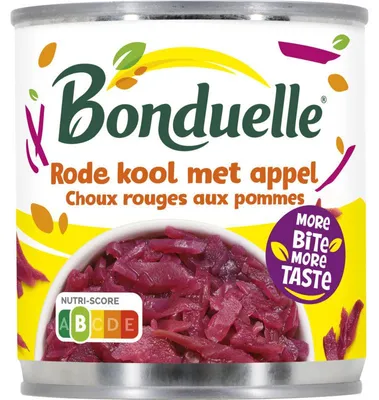 Immagine prodotto di Bonduelle Cavolo Rosso con Mela 200 g – Fresco e deliziosamente confezionato