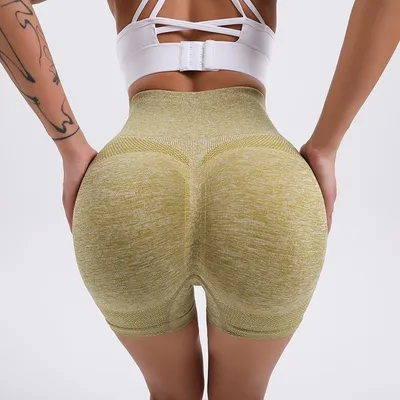 Zdjęcie produktu dla Krótkie Legginsy Push Up Khaki - Idealne do Ćwiczeń KP14792