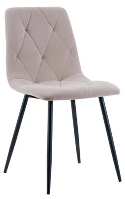 Zdjęcie produktu dla Krzesło tapicerowane pikowane do salonu velvet aksamit Nova KT111 Taupe