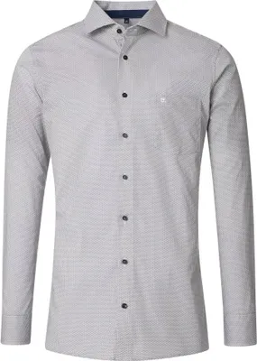 Produktbild von CASAMODA Herren Businesshemd Langarm Kent Modern-Fit Grün gepunktet 44