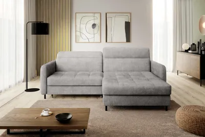 Obrázek produktu pro Elegantní rozkládací sedací souprava ZULEYKA - šedá 3, pravý roh