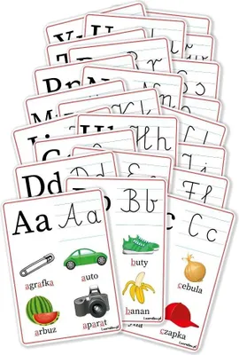 Zdjęcie produktu dla LearnHow Plansze edukacyjne A4 - Alfabet (23 karty)