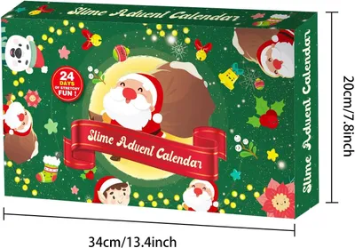 Produktbild von Funewest Slime Adventskalender 2025 für Kinder, 24 Tage Schleim Set Weihnachtskalender, Überraschungen Geschenk für Mädchen und Jungen ab 3-6 Jahren