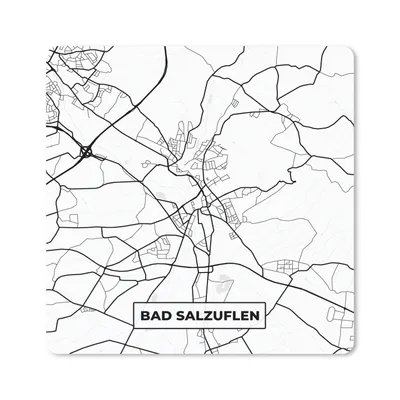 Produktbild von MuchoWow® Mauspad Mousepad Karte - Bad Salzuflen - Stadtplan - Wegbeschreibung 20x20 cm - Mousepads - Maus Mat - Pad - Mausunterlage - Desk Mat - Bureauartikeln