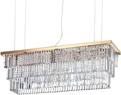 Produktbild von Zeitgenössische Aufhängung Martinez Metall-Kristall Gold 8 Lichter E14