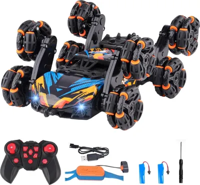 Produktbild von Ferngesteuertes Auto, 8WD RC Drift mit Handsteuerung, RC Stunt, Ferngesteuertes Spielzeug Geschenk ab 3 4 5 6 7 8 9 10 11 12 Jahre Jungen, Coole Auto Kinder Spielzeug