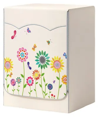 Waschmaschinenabdeckung L, bunte Sonnenblume, wasserdicht, Oxford-Stoff