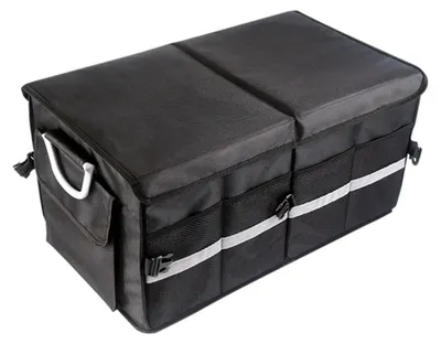 Image de Sac de coffre étanche - Organisateur pour voiture - Pliable - Antidérapant - Poignées en aluminium - Grand espace de rangement