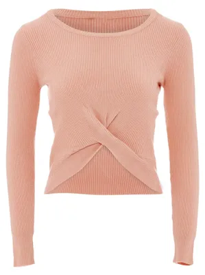 Image de Pull en tricot pour femmes AODA - rose, taille XS/S