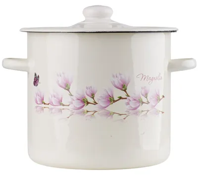 Obrázek produktu pro Smaltovaný hrnec s víkem MAGNOLIA krémový 7 l
