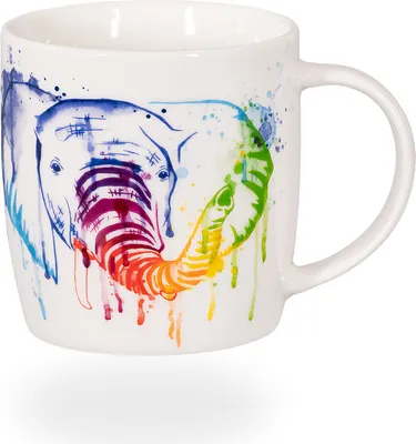 Produktbild von tea4chill Könitz Teetasse Watercolour Elephant. Tee- oder Kaffeetasse 350ml, Porzellan