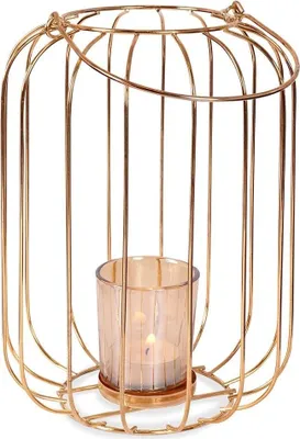 Image de Lanternes en fil d'or avec poignée 22 cm