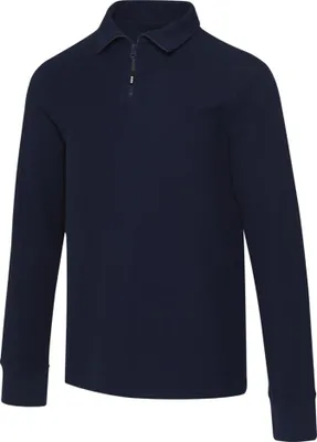 Immagine prodotto di Zeus - Polo unisex da uomo/donna, con zip corta, maniche lunghe PF5009 (XXS) (blu navy)