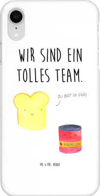 Produktbild von Mr. & Mrs. Panda Iphone XR Handyhülle Toast Marmelade - Weiß - Geschenk, Küche Deko, Toastbrot, Premium Kunststoff, Brot, Handy Case, Lustige Sprüche, Süß