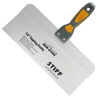 Produktbild von Clauss Spachtel 12" (30,5 cm) mit breiter Klinge in Profiqualität | Titanium Bonded Edelstahlklinge mit Antihaftbeschichtung | rutschfester, ergonomischer Griff | ideal als Flächenspachtel | 18736