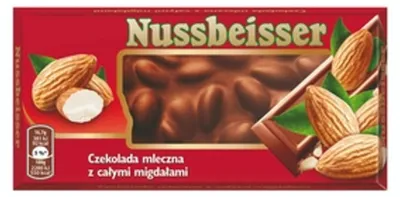 Zdjęcie produktu dla Nussbeisser Czekolada Mleczna Z Całymi Migdałami 100 G