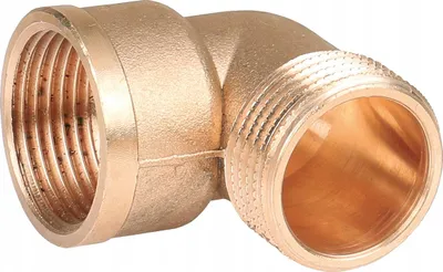 Immagine prodotto di Gomito in ottone n. 7, nipplo, femmina/maschio, 1"" AQUER