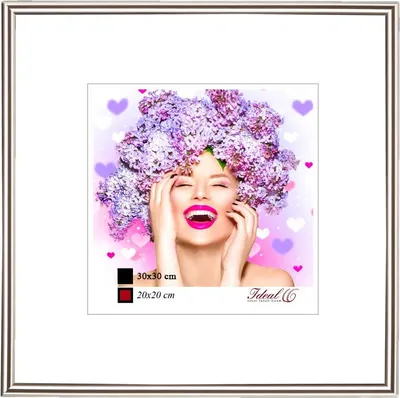 Produktbild von Photo Style Kunststoff Bilderrahmen quadratisch Foto Rahmen Picture Frame Collage - Farbe: Stahl | Format: 50x50