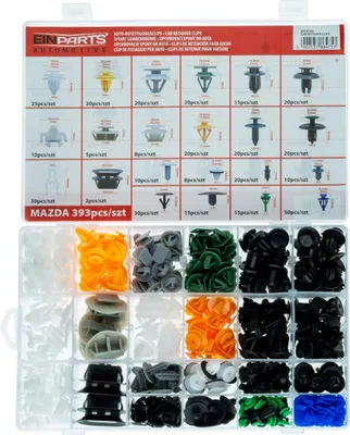 Image de Goupilles et clips spécialement pour MAZDA, set de 393 pièces