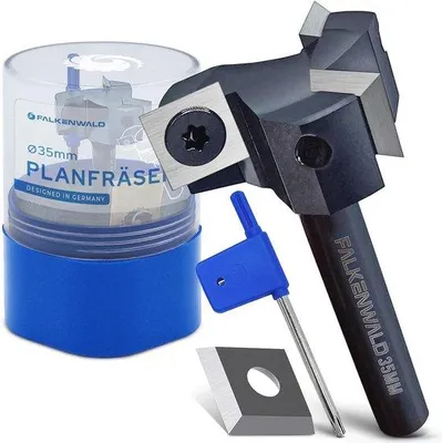 Produktbild von Famanu Fräse 8 mm Schaft für Holz Ø 35 mm - ideal für Flächenfräsen, Nutfräsen und Kantenfräsen
