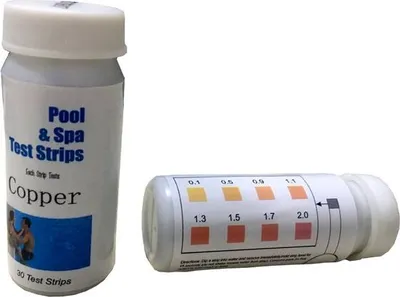 Obrázek produktu pro Testovací proužky pro stanovení koncentrace mědi Pool and Spa Test Strips for Copper, 30 ks