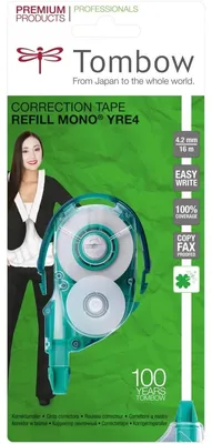 Produktbild von Tombow Korrekturroller Nachfüllkassette für Mono CT-YXE4, 4,2 mm x 16 m