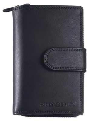 Productafbeelding van GREENBURRY Leer portemonnee Fiorentina RV Wallet RFID Black zwart