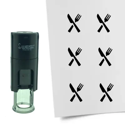 Obrázek produktu pro Příbor CombiCraft Stamp 10mm kulatý - černý inkoust