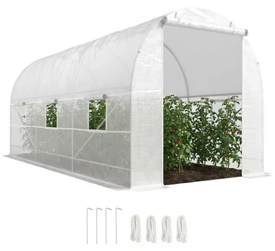 Produktbild von Outsunny Foliengewächshaus Gewächshaus Folien Treibhaus Pflanzenhaus
