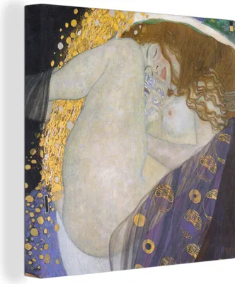 Obrázek produktu pro OneMillionCanvasses® - Obraz na plátně - Danaë - Obraz, Gustav Klimt, nástěnný obraz, nástěnné dekorace obrazy do obývacího pokoje, 20x20cm