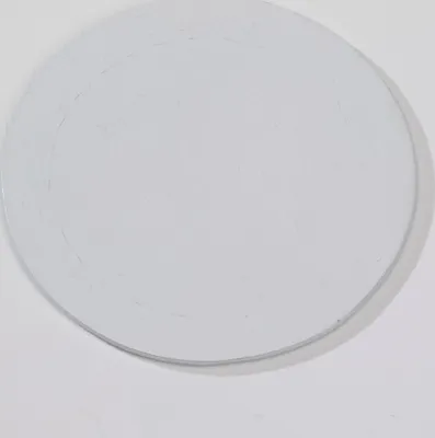 Produktbild von Kerzenteller Flachteller Rund Alu Weiß Ø10 cm ideal für Kerzen, Taufkerzen, Hochzeitskerzen, Trauerkerzen