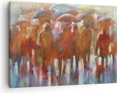 Produktbild von Bild auf Leinwand - Leinwandbild - Einteilig - Regenschirme Menschen Handwerk - 70x50cm - Wand Bild - Wanddeko - Wandbilder - Leinwanddruck - Bilder - Wanddekoration - Leinwand bilder - AA70x50-4260
