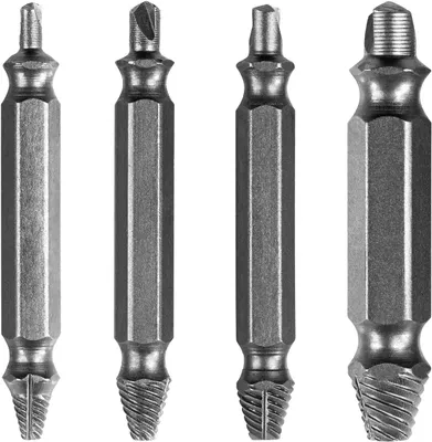 Produktbild von EASYmaxx Schraubenentferner-Set 4x Bits Schraubenausdreher Sechskant silber
