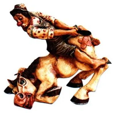 Productafbeelding van Clownfiguur op paard, decoratieve sculptuur, nieuw