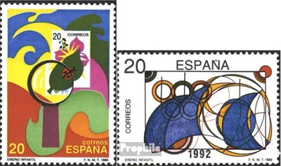 Produktbild von Briefmarken Spanien 1989 Mi 2867-2868 (kompl.Ausg.) postfrisch Schülerzeichnungen