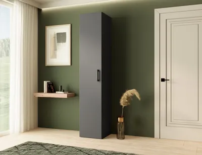Produktbild von Kleine Garderobe MARGARET IV 40cm - Schrank fur Korridor & Eingang - Farbe: Graphit