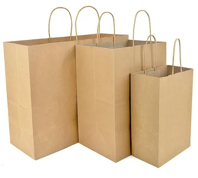 Produktbild von Papiertragetaschen Stabil - Papiertragetaschen mit Griff - Kraftpapier Taschen - 100 Stück - Hochwertiges 130 g/m² Kraftpapier - Geschenktüten