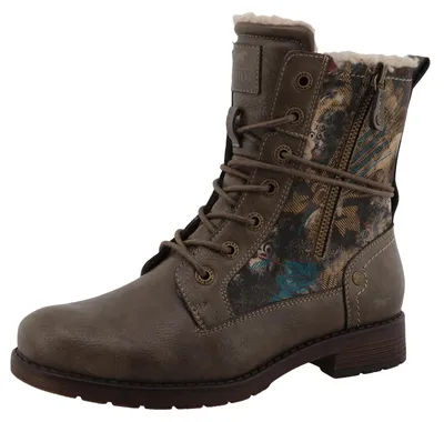 Immagine prodotto di Stivaletti da donna Mustang, foderati, color marrone, modello 15M0052027-mud/multi