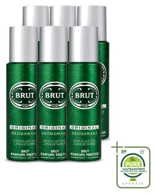 Zdjęcie produktu dla 6 sztuk dezodorantu w sprayu Brut Original - pojemność 200 ml - opakowanie zbiorcze