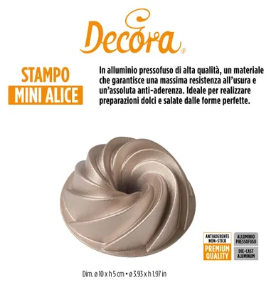 Zdjęcie produktu dla Forma do pieczenia ciasta  babki MINI ALICE DECORA