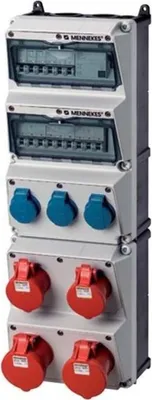 Obrázok produktu pre MENNEKES 950010, Typ F, 5P, Skrutky, Modrá, Červená, Biela, Plast, IP44