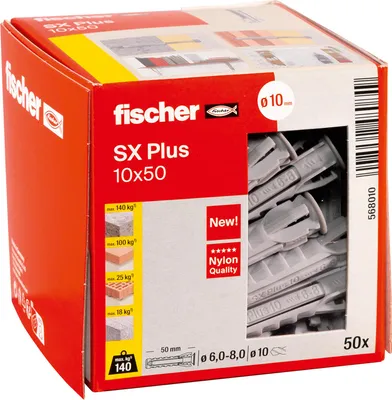 Produktbild von Fischer Dübel SX Plus 10x50 50 St.